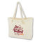 Customized Natural Canvas Tote Bag 10oz Rope Handle For Promotion