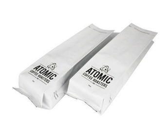 Μαύρη άσπρη τυπωμένη δευτερεύουσα Gusset σακούλα που προσαρμόζεται για τη συσκευασία τροφίμων εμποδίων